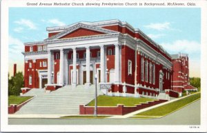 Postcard OK McAlester - Grand Avenue Methodist Church
