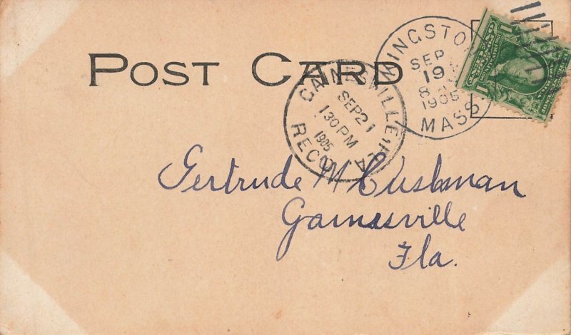 Kingston Massachusetts MA Public Library 1905 Postcard