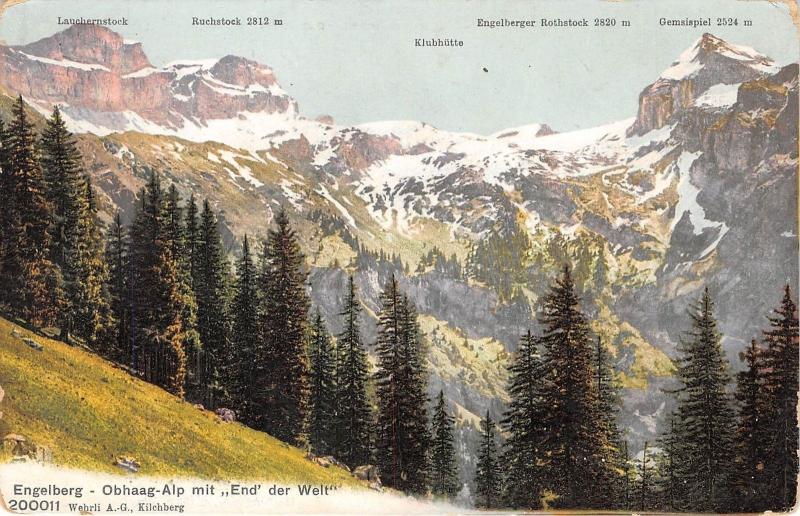 BF34051 engelberg obhaag alp mit end ader welt switzerland   front/back scan