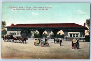 1910 Chicago Illinois Vintage Postcard Humboldt Park Concert Pavilion Building