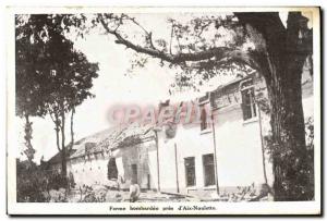Postcard Old Farm bombed Pres D & # 39Aix Noulette Army
