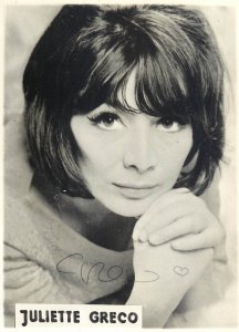 French singer and actress Juliette Greco photo