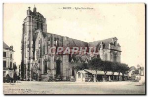 Postcard Dreux Old St. Peter's Church