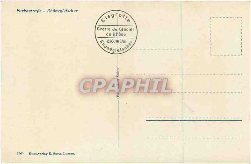Postcard Old Furkastrasse Rhonegletscher