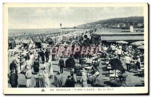 Old Postcard Deauville Beach Fleurie Le Bar du Soleil