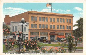 Arcata California Hotel Arcata on Redwood Highway Vintage Postcard AA37276