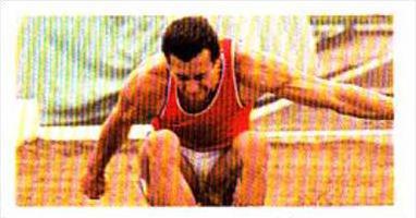 Brooke Bond Trade Card Olympic Greats No 13 Lynn Davies Great Britain