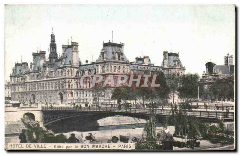 Postcard Old Town Hotel Paris march flower