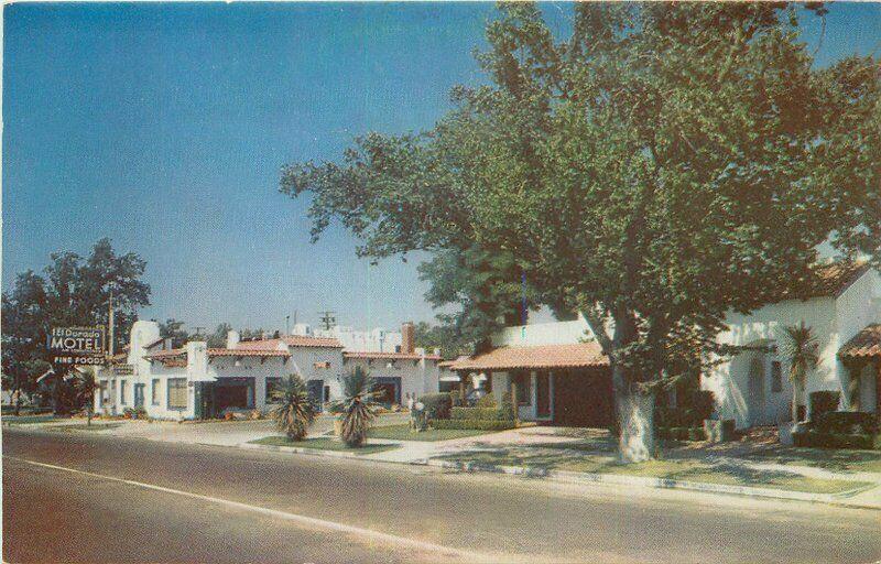 Corbett 1940s El Dorado Motel roadside Postcard Stockton California 3361