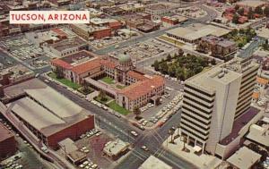 Arizona Tucson Aerial View Of Downtown