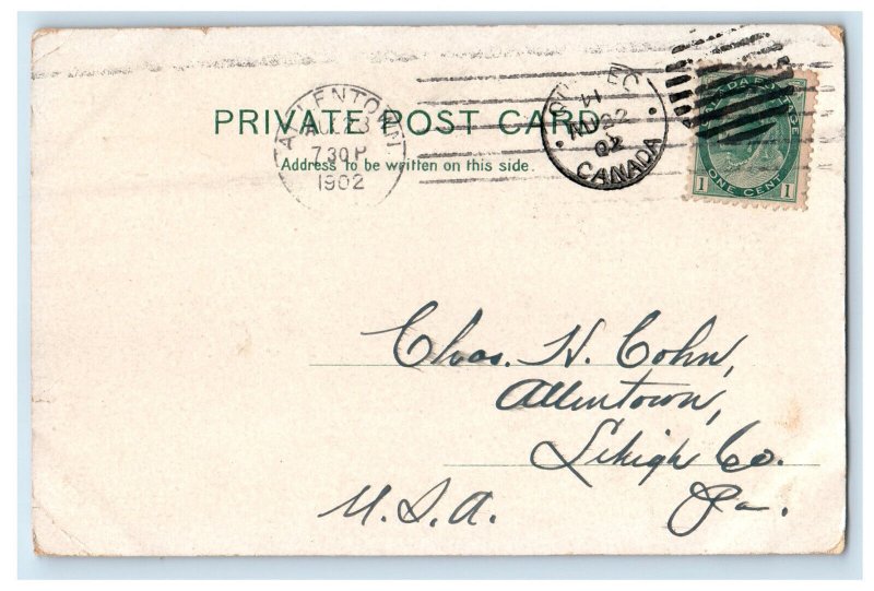 1902 Multiview of Buildings in Quebec Canada CA Posted Antique Postcard