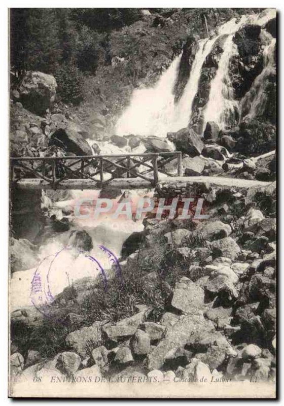 Old Postcard From Around Cauterets Cascade Lutour