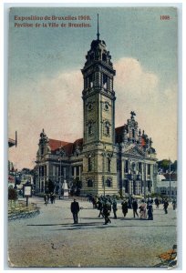 1911 Pavillon De La Ville De Brussels Exposition De Brussels Belgium Postcard