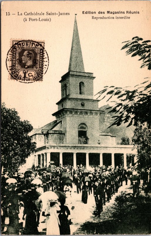 Mauritius Ile Maurice Postcard used 1928 Cathedral