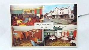 The Saracens Head Hotel Beddgelert Carnarvonshire Wales Vintage  Postcard 1970s