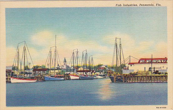 Florida Pensacola Fish Industries Curteich