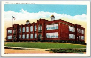 Vtg Palmyra Pennsylvania PA High School Building 1920s View WB Old Postcard