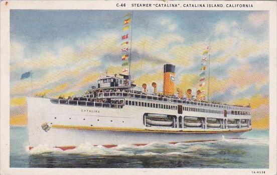 Steamer Catalina Off Catalina Island California 1932