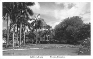 Nassau Bahamas Public Library Real Photo Vintage Postcard AA53476