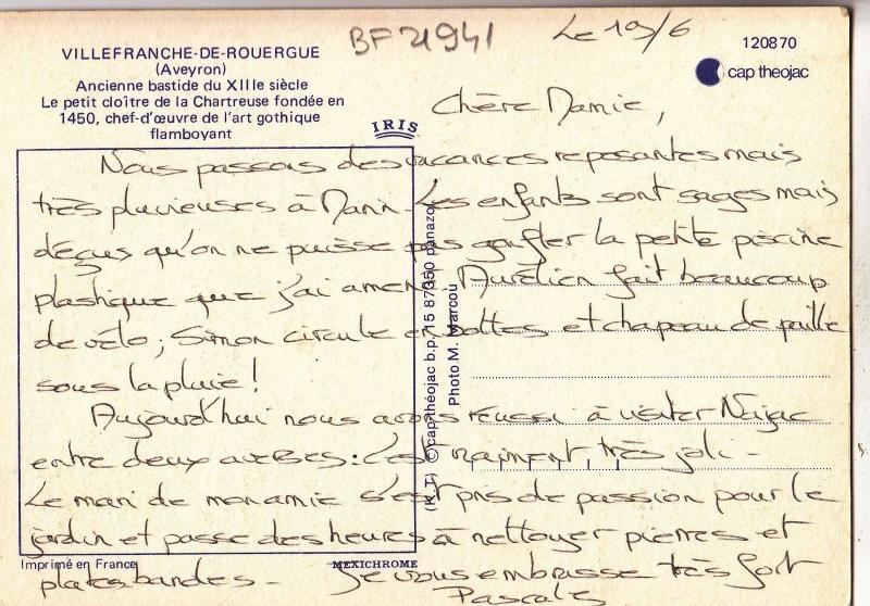 BF21941 villefranche de rouergue aveyron  france  front/back image