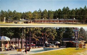 Statesboro Georgia GA 1950s Postcard Hodges Motel & Restaurant