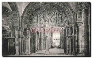 Postcard Old Vezelay Madeleine Church Portal Narthex