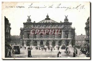 Old Postcard Paris Opera