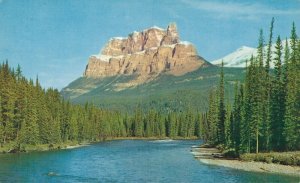 Canada Mt Eisenhower and the Bow River Canadian Rockies Vintage Postcard 07.12