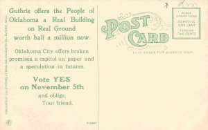 Oklahoma Avenue Panorama Capitol Guthrie Oklahoma 1910c postcard