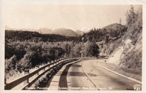 RPPC: Olympia Mountains & Hwy Near Port Angeles, WA, Ellis #437, Used (PC1276)