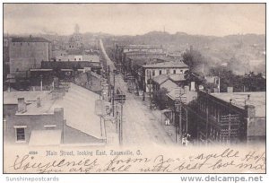 Ohio Zanesville Main Street Looking East 1905 Rotograph