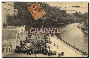 Old Postcard Lourdes Pools and the Gave