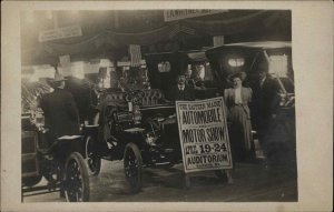 Bangor Maine ME New Cars Automobile Show c1910 Real Photo Postcard