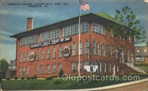 Ambridge, Pa, USA American Legion, Candy-Hull Post #341 Fraternal 1957 roundn...