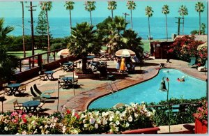 Oceanside Pool Valencia Hotel La Jolla California Postcard