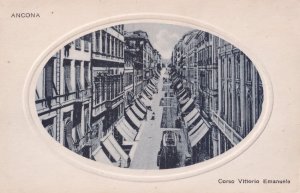 Ancona Corso Vittorio Emanuele Portrait Oval View Italy Postcard