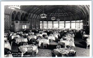 RPPC  CORONADO, CA   Dining Room  HOTEL DEL CORONADO  c1930s-40s  Postcard