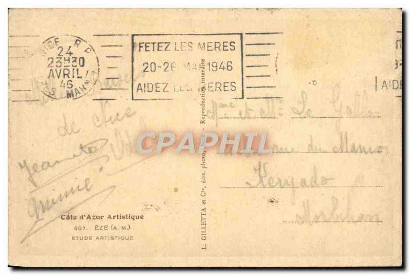 Postcard Modern Cote d & # 39Azur Eze