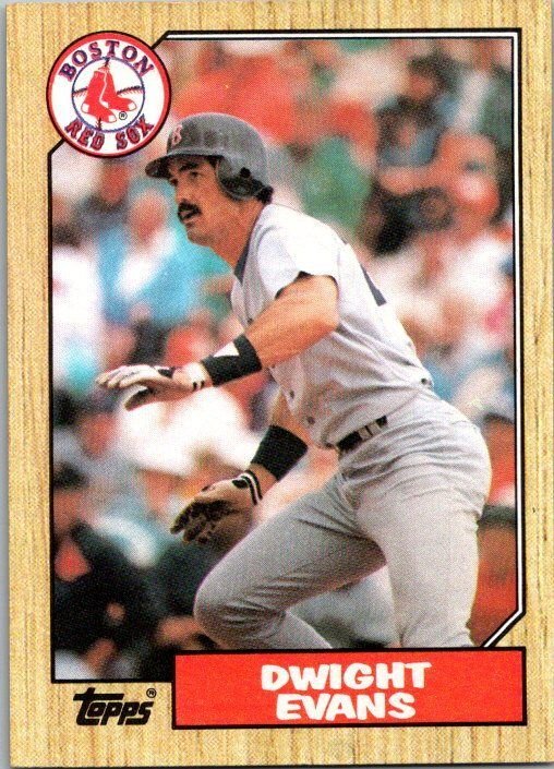 1987 Topps Baseball Card Dwight Evans Boston Red Sox sk3204