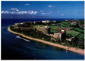 Hawaii Maui Kaanapali Resort Aerial View 1986