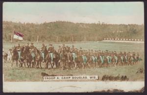 Calvary,Troop A,Camp Douglas,WI Postcard