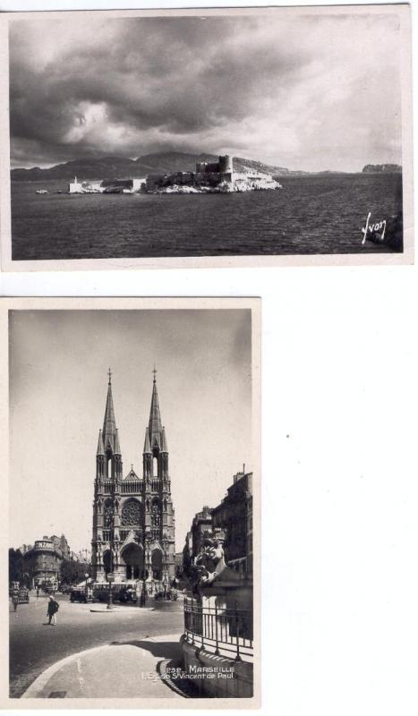 FRANCE   MARSEILLE   2 RPPC photo POSTCARDS postcard