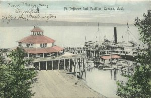 Postcard 1909 Washington Tacoma Pt. Defiance Park, Pavilion Prince WA24-4520
