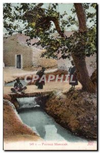 Old Postcard Morocco Moroccan Landscape