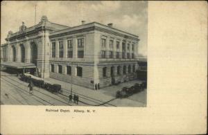 Albany NY RR Railroad Depot c1905 UDB Postcard