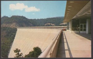 North Carolina - View of Fontana Dam and Observation Building - Chrome