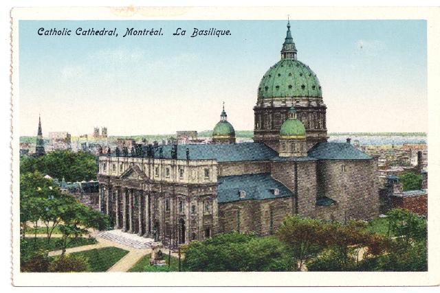 Catholic Cathedral Montreal Basilique Vintage Postcard 