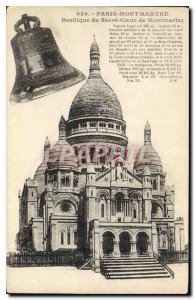 Old Postcard Paris Montmartre Basilique du Sacre Coeur in Montmartre Bell