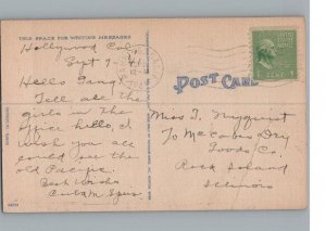 Foaming Breakers Might Ocean Oregon Linen Postcard 1941