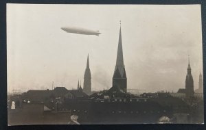 Mint Germany Real Picture Postcard Graf Zeppelin LZ 127 Flying Over